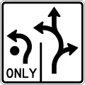 R3-8zd Advance circular intersection lane control (2 lanes)