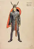 Costume design for Macduff, from Shakespeare's Macbeth.