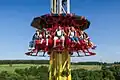 Magma, a spinning drop tower ride.