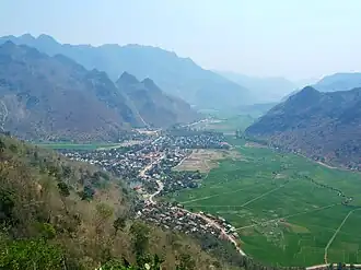 The central valley of Mai Châu commune in 2008.