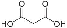 Skeletal formula of malonic acid