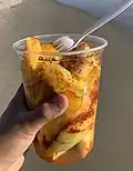Mango with Tajín from a vendor in Santa Monica, California
