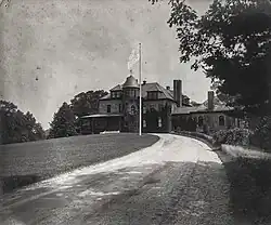 Stone mansion on a hill
