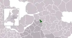 Highlighted position of Hattem in a municipal map of Gelderland