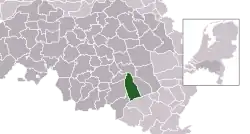Highlighted position of Someren in a municipal map of North Brabant