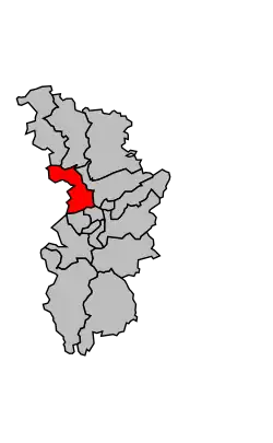 Location of the canton in the arrondissement of Nancy