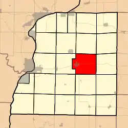 Location in Hancock County