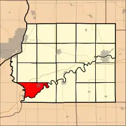 Location in Whiteside County