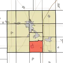 Location of Fairmount Township in Grant County