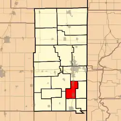 Location in Vermilion County