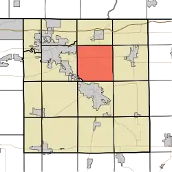 Location of Jefferson Township in Elkhart County