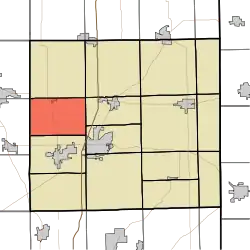 Location of Richland Township in DeKalb County
