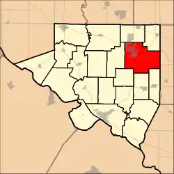 Location in Randolph County