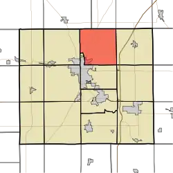 Location of Washington Township in Grant County