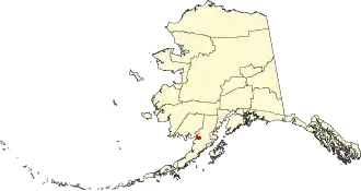 Map of Alaska highlighting Bristol Bay Borough