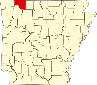 State map highlighting Carroll County