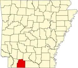 State map highlighting Columbia County