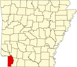 State map highlighting Miller County