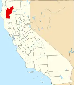 Location in the state of California