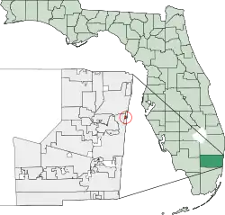 Location of Sea Ranch Lakes in Broward County, Florida