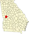 Map of Georgia highlighting Talbot County