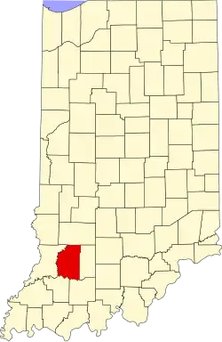 State map highlighting Daviess County