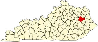 State map highlighting Morgan County
