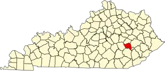 State map highlighting Owsley County