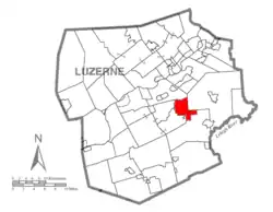 Location of Fairview Township in Luzerne County, Pennsylvania