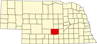 Map of Nebraska highlighting Buffalo County