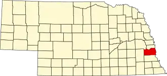 State map highlighting Cass County