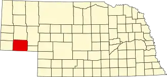 State map highlighting Cheyenne County