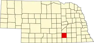 State map highlighting Clay County