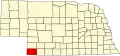 State map highlighting Dundy County
