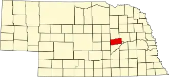State map highlighting Nance County