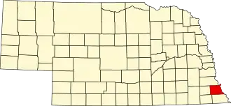 State map highlighting Nemaha County