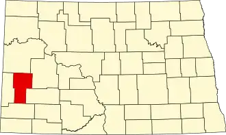 Billings County map