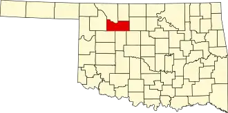 State map highlighting Major County