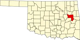 Muskogee County map
