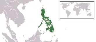 Territory claimed by the Republic of Biak-na-Bato in Asia