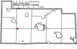 Location of Helena in Sandusky County