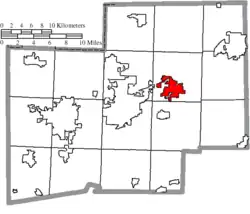 Location of Louisville in Stark County