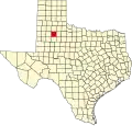 State map highlighting Crosby County