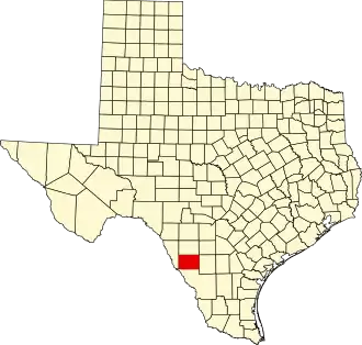 State map highlighting Dimmit County