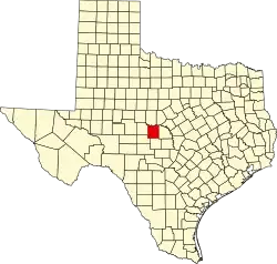State map highlighting McCulloch County