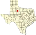 State map highlighting Stonewall County