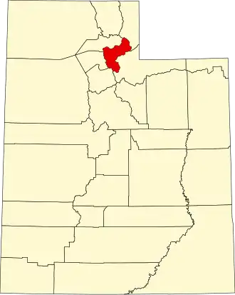 State map highlighting Morgan County