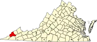 State map highlighting Wise County