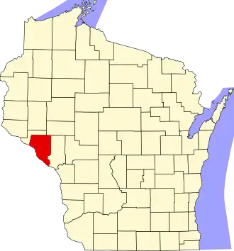 State map highlighting Buffalo County