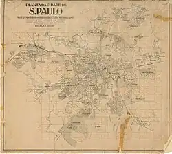 Map of São Paulo 1924